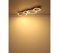 Plafón led irregular negro pantalla acrílica 1500 lm blanco cálido (3000k) ip20