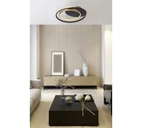 Plafón led irregular negro pantalla acrílica opalina 900 lm color de la luz de cálida a fría cct (3000k-6000k) ip20