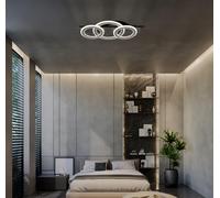 Plafón led irregular negro pantalla acrílica opalina color de la luz de cálida a fría cct (3000k-6500k) 2500 lm ip20