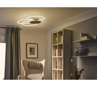 Plafón led irregular plata aura 2200 lm blanco cálido (3000k) ip20