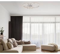 Plafón led irregular plata pantalla acrílica 1770 lm blanco cálido (3000k) ip20