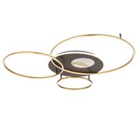 Plafón led irregular plata pantalla acrílica 4747 lm color de la luz de cálida a fría cct (2700k-6500k) ip20