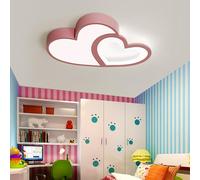 Plafón LED Lámpara Luz Regulable Vivero Con Lámpara De Techo Control Remoto Creativo Moderno Romántico Forma Diseño Rosado Del Corazón Lámpara De Acrílico Decoración Luces Habitación Muchacha Muchacho
