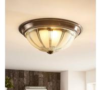 Plafón LED Lindby Henja, latón envejecido, Ø 32 cm, atenuable