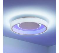 Lindby LED Lámpara de techo Wikani (Moderno) en Blanco hecho Metal e.o. para Salón & Comedor (1 llama, lámpara, plafón