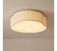 Plafón LED Lindby Winona, Cord, 48 cm, color crema, CCT