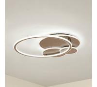 plafón LED Lucande Circulo, marrón café, CCT, atenuable