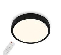 Plafón LED Mando a Distancia Regulable CCT Decoración Estrella Negro 38 x 5 cm