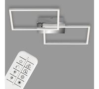 Plafón LED Marco Lámpara de Pared Regulable Mando a Distancia CCT 30W Cromo...