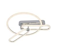 Plafon led metal color cromo serie adhara 43cm