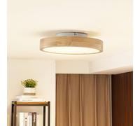 Plafón LED Milada de Lindby, roble, CCT, control remoto