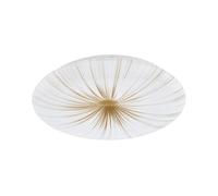 Plafón led nieves blanco y dorado 41cm marca eglo