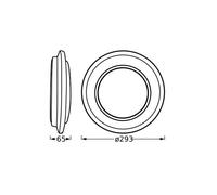 Plafón LED OR ERLIN de OSRAM, plateada, Ø 30 cm, metal True