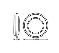 Plafón LED OR ERLIN de OSRAM, plateada, Ø 39 cm, metal True