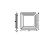 OSRAM Plafón ORBIS SPIRAL LAYER CL 45X45cm, blanco, 26W, 3000lm, color de luz blanco cálido, distribución efectiva de luz directa e indirecta, larga duración, cuadrado, diseño por capas, IP20, 3000K.