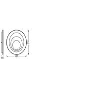OSRAM Plafón ORBIS SPIRAL OVAL blanco, 63W, 5000lm | Orbis Spiral Oval, Indoor Wall Lighting, Blanco, 30000 h, Paquete de 1