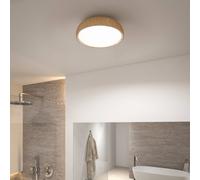 Plafón LED Paulmann Oka IP44 CCT con aspecto de madera