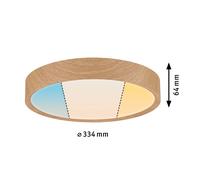 Plafón LED Paulmann Tega IP44 CCT madera