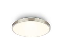 Plafón LED Plafón 12W Blanco Cálido 3000K Pasillo 24cm Metal Níquel Mate