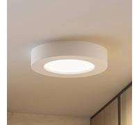 PRIOS LED Lámpara de techo Edwina (Moderno) en Blanco hecho Aluminio e.o. para Cuarto baño (1 llama, lámpara, plafón