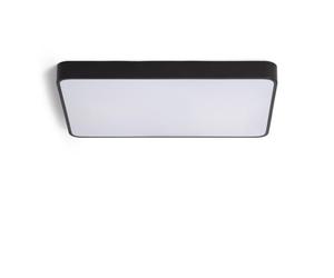 Plafón LED Rectangular 600x400 mm 40W Negro | CCT Seleccionable 2700K-6500K | Diseño Moderno en Metal | Instalación en Superficie | Uso Interior IP20 | Ideal para Salón, Cocina o Recibidor | LEDKIA