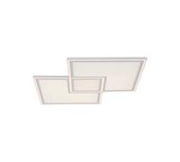 Plafón led rectangular blanco asmin 6900 lm color de la luz de cálida a fría cct (2700k-6000k) ip20