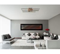 Plafón led rectangular negro pantalla acrílica 1800 lm blanco cálido (3000k) ip20