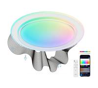 Plafón LED redondo inteligente Sfera (35 W, Ø x Al: 49 x 8 cm, Blanco, RGB)