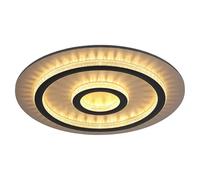 Plafón LED redondo Jayden (40 W, Ø x Al: 45 x 5,5 cm, Negro mate)