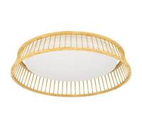 Plafón LED redondo Luppineria (20 W, Ø x Al: 45 x 9,5 cm, Madera, Blanco cálido)