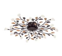 Plafón led redondo marrón eglo campania pantalla de cristal 100 lm blanco cálido (2700k) ø77.5 cm ip20