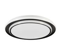 Plafón LED redondo Moschetta (38 W, Ø x Al: 49 x 7 cm, Negro, Blanco cálido)