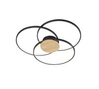 Plafón led redondo negro trio lighting 4800 lm blanco cálido (3000k) ø80 cm ip20