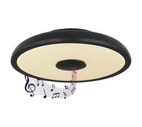 Globo Plafón LED redondo Raffy (18 W, Ø x Al: 28 x 5,5 cm, Negro, RGBW)
