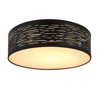 Plafón LED redondo Tunno (Ø x Al: 380 mm x 13 cm, Negro/Dorado)