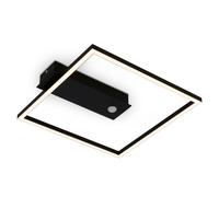 Plafón LED Sensor Crepuscular Alcance 6m Luz Blanca Cálida 32cm Negro