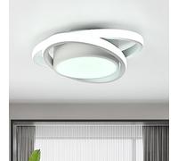 Plafon Led Techo,32W Modernas Lámpara de Techo,Oval Blanca Luz de Techo 3000LM Blanco Frío 6000K Plafones para Techo,lamparas Techo Para Comedor Corredor Baño Cocina Dormitorio Pasillo, Largo 27cm