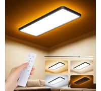 Plafon LED Techo Lámpara de Techo Plana, 58x22x2,9 cm Panel LED 32W 3000LM 3000K-6500K/1800K Regulable Luz nocturna, Lámparas Techo Largas Mando Distancia para Salón, Dormitorio, Cocina, Baño, Pasillo