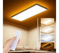Plafon LED Techo Lámpara de Techo Plana, 58x22x2,9cm Panel LED 32W 3000LM 3000K-6500K/1800K Regulable Luz nocturna, Lámparas Techo Largas Mando Distancia para Salón, Dormitorio, Cocina, Baño y Pasillo