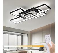 Plafon LED Techo Regulable Moderno 100CM, 72W Lámpara de Techo LED Salon con Mando a Distancia 3000K-6500K, Moderna Cuadrada Plafón Luz LED luz nocturna y función de memoria para Dormitorio,Cocina