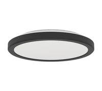 Plafón LED Testara-E (11,2 W, Ø x Al: 21,1 x 3 cm, Negro, Blanco neutro)