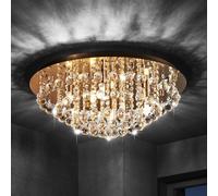 Lindby Lámpara de techo de Cristal Dorado