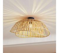 Plafón Lindby Ilajus, Ø 62 cm, bambú natural