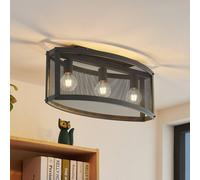 Plafón Lindby Mizgin con rejilla de 3 luces