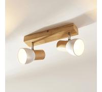 Lindby - Thorin 2 Lámpara de Techo Wood/White