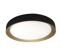 Plafón lucy negro/oro led 60w 3000-4200-6500k 5400lm (Ø50x50x7,5cm)