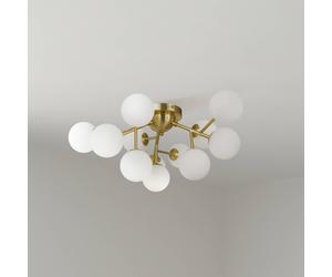 Plafón Maytoni Dallas, 12 luces, dorado/blanco