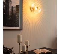 LEDKIA LIGHTING - Plafón Prometeo | Metal y Cristal | Soporte E27 | Estilo Vintage | Apto para Salones y Comedores; Transparente