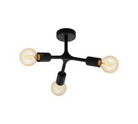 Plafón Moderna Design Minimal Negro 3 Luces GL0567