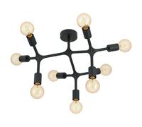 Plafón Moderna Design Minimal Negro 9 Luces GL0566